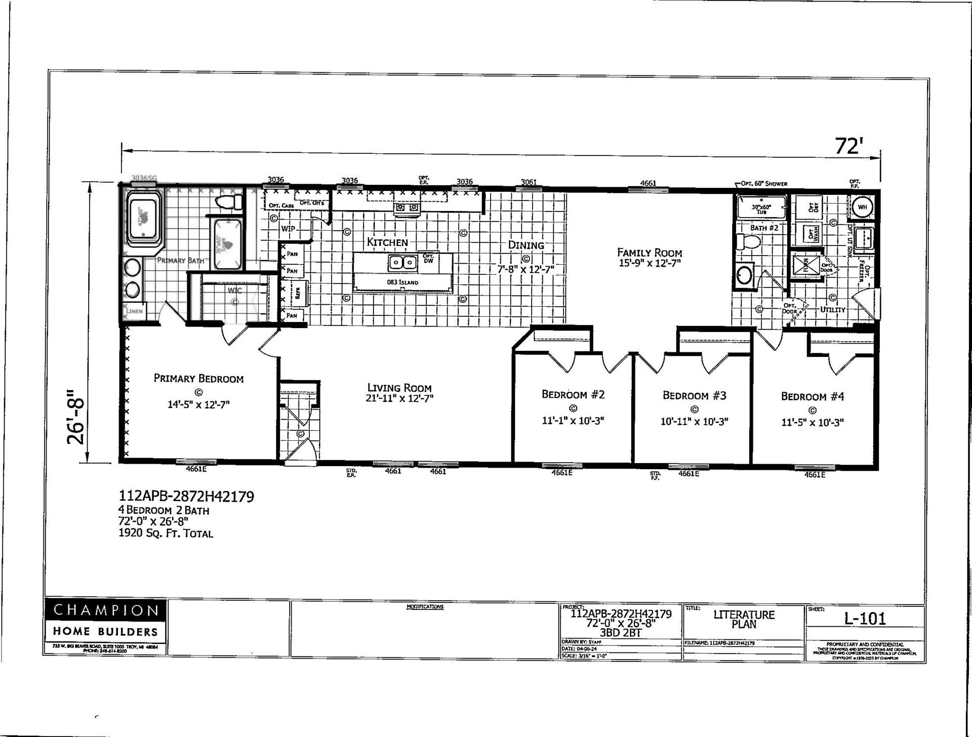 Redman Stafford 28x72 floor plan