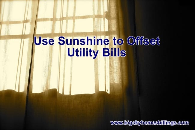 Sunshine to offset utility bills